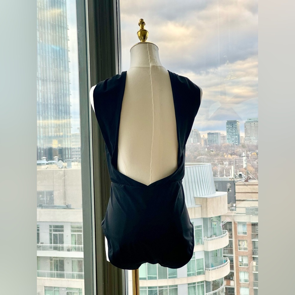 🆕 ZIMMERMANN 🧿 NWOT Ottie High-Neck Draped 1PC Swimsuit, Black - Sz 4 US 10/12 - Picture 8 of 16